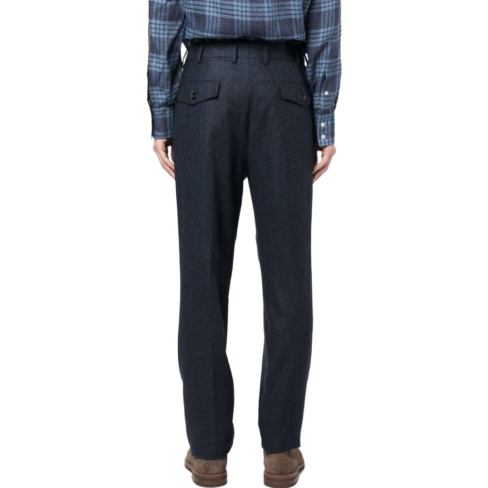 Brunello Cucinelli SS23  Blue Pleated Detail Casual Pants. M038PE1920-C532 圖 4