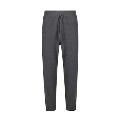 Brunello Cucinelli SS23 Grey Joggers with Colorblock Trim and Drawstring. M0T353374G-CY892