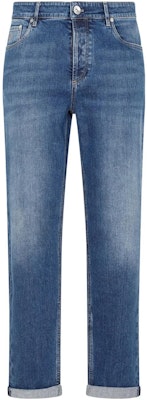 Brunello Cucinelli SS23 中腰直筒藍色牛仔褲。 M283PD3210-C1471 Buy Brunello Cucinelli SS23 中腰直筒藍色牛仔褲。 M283PD3210-C1471