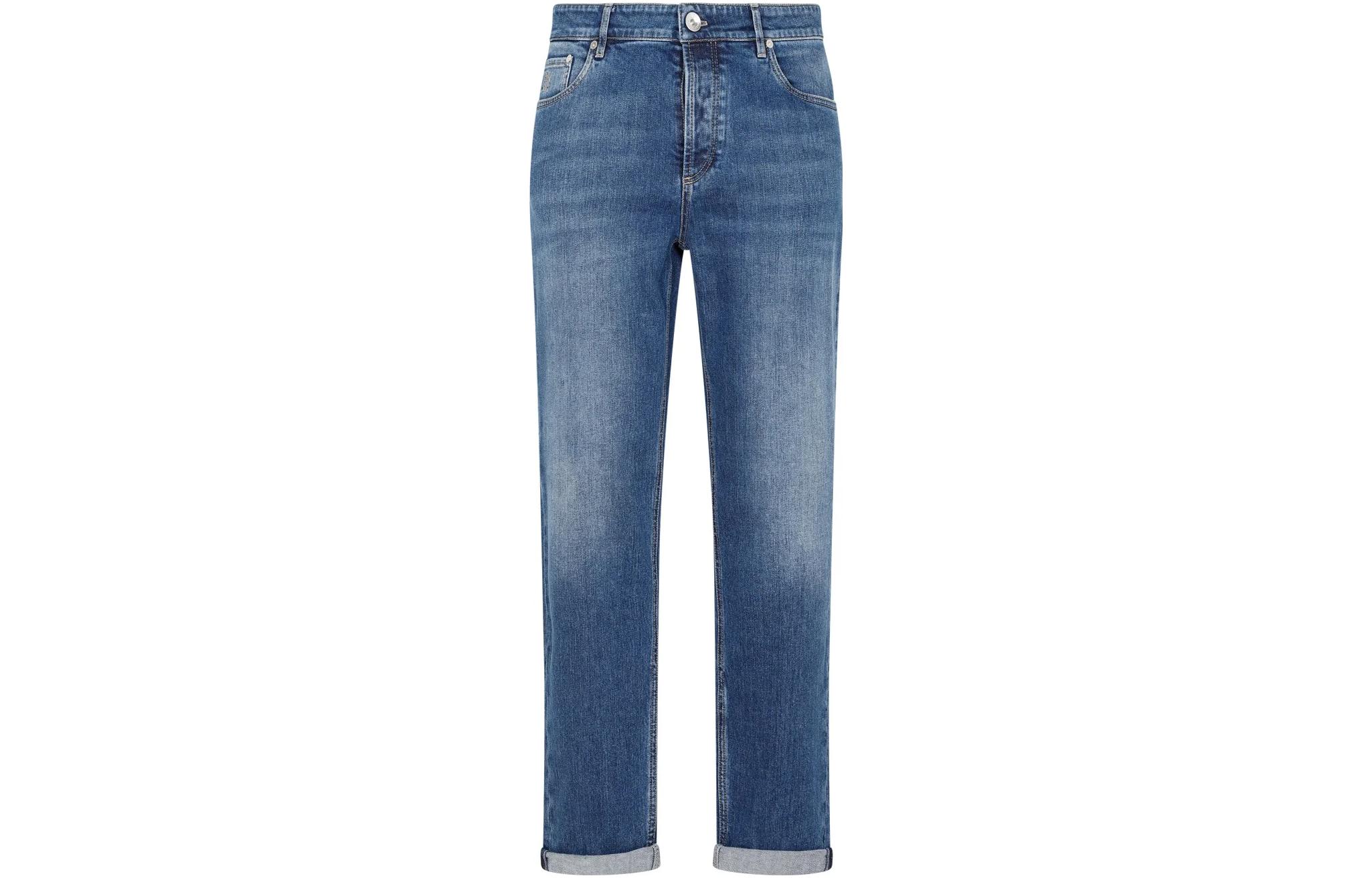 Order Brunello Cucinelli SS23 中腰直筒藍色牛仔褲。 M283PD3210-C1471