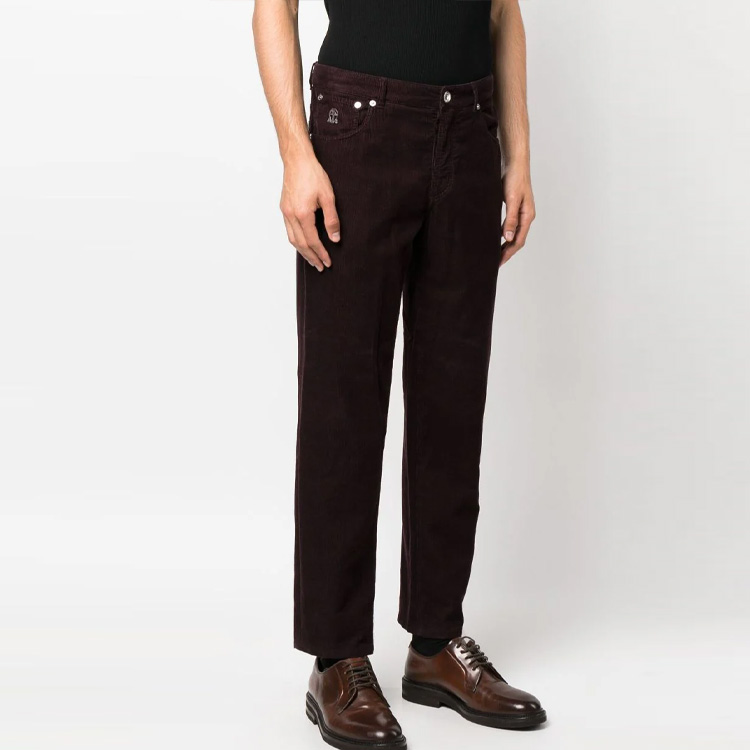 Purchase Brunello Cucinelli 2023春夏紫色中腰直筒裤按钮款式裤子 M279DI1780-C6296