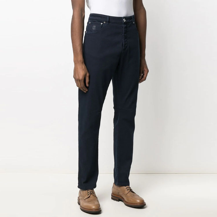 Purchase Brunello Cucinelli SS23 深藍色中腰直筒牛仔褲 M277PX1290-C7193