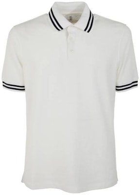 브루넬로 쿠치넬리 SS23 화이트 스트라이프 트림 반팔 폴로 셔츠. M0T638125092-CN738 Order 브루넬로 쿠치넬리 SS23 화이트 스트라이프 트림 반팔 폴로 셔츠. M0T638125092-CN738