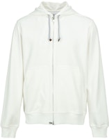 Brunello Cucinelli SS23 White Solid Double-Zip Hoodie MTU149069G-C7220 Brunello Cucinelli SS23 White Solid Double-Zip Hoodie MTU149069G-C7220