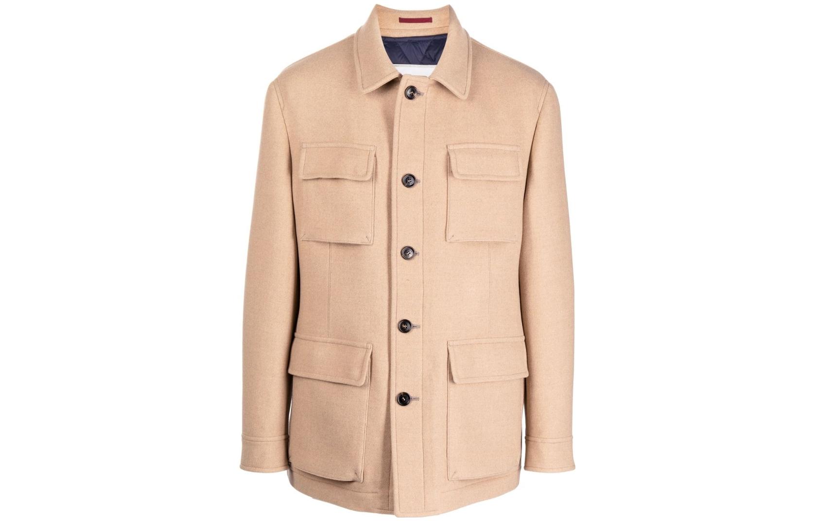 Brunello Cucinelli SS23 Camel Brown Single-Breasted Multi-Pocket Jacket MQ4216857-C034