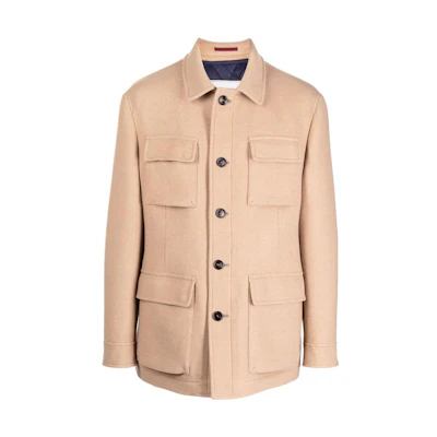 Brunello Cucinelli SS23 Camel Brown Single-Breasted Multi-Pocket Jacket MQ4216857-C034