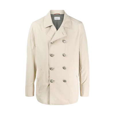 Brunello Cucinelli SS23 Double-Breasted Solid Long-Sleeve Jacket MD4796285D-CT216
