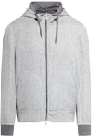 Brunello Cucinelli SS23 Fitted Long-Sleeve Hooded Jacket Men’s Gray MS4569970CCT69 Brunello Cucinelli SS23 Fitted Long-Sleeve Hooded Jacket Men’s Gray MS4569970CCT69
