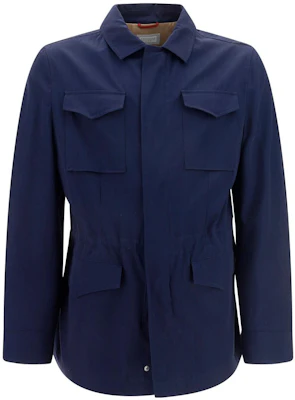 ブルネロ クチネリ SS23 ネイビーブルー 無地 長袖ジャケット 胸ポケット付き MS4556498-CBN45 Buy ブルネロ クチネリ SS23 ネイビーブルー 無地 長袖ジャケット 胸ポケット付き MS4556498-CBN45