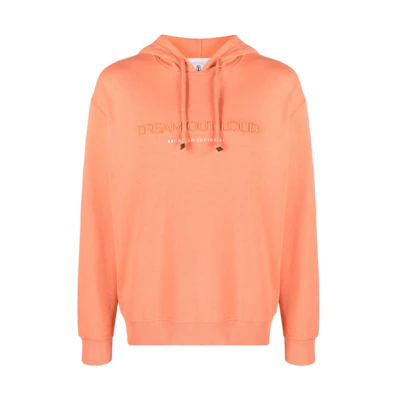 Brunello Cucinelli SS23 Orange Logo Print Pullover Hoodie M0T353451-CFB64