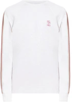 Brunello Cucinelli SS23 Side Striped Logo Embroidered Crewneck Sweatshirt Bone White M0T359296G-CWH18 Brunello Cucinelli SS23 Side Striped Logo Embroidered Crewneck Sweatshirt Bone White M0T359296G-CWH18