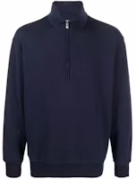 Brunello Cucinelli SS23 Solid Blue High-Neck Zip-Up Sweatshirt Mens M0T359031G-C6134 Brunello Cucinelli SS23 Solid Blue High-Neck Zip-Up Sweatshirt Mens M0T359031G-C6134