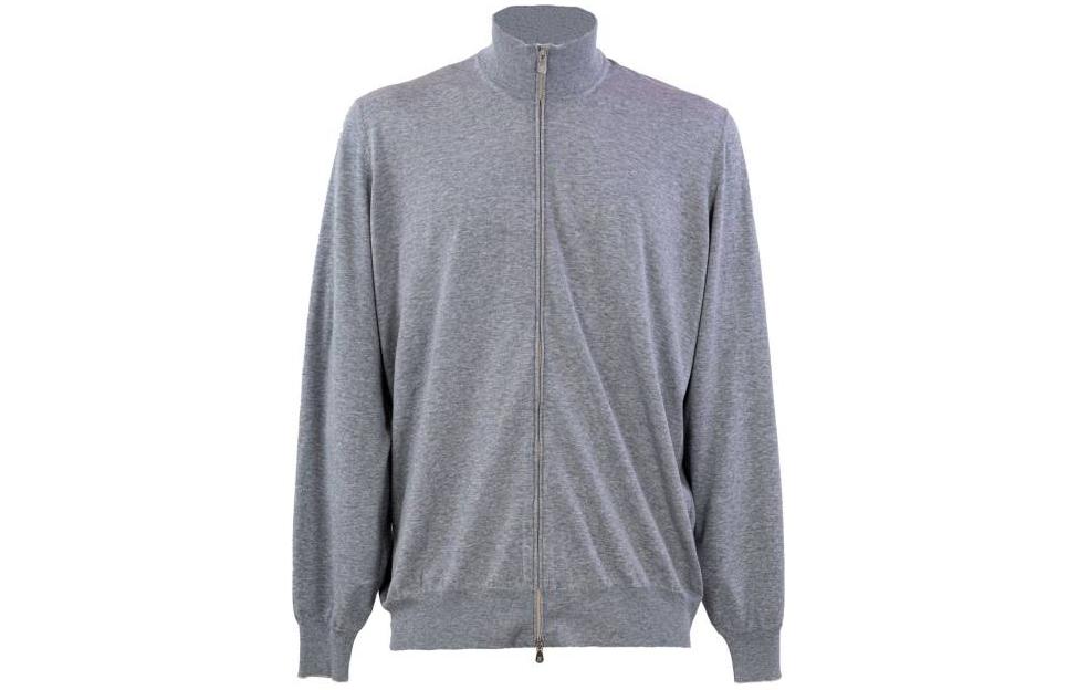 Brunello Cucinelli SS23 Solid Color Casual Bomber Jacket Men Light Gray M2900106-CY162