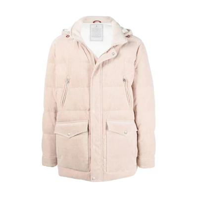 Brunello Cucinelli SS23 Solid Color Hooded Jacket Men’s Light Beige MQ4351823-CKX70
