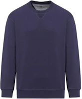 Brunello Cucinelli SS23 Solid Navy Pullover Crewneck Sweatshirt M0T359011G-C6134 Brunello Cucinelli SS23 Solid Navy Pullover Crewneck Sweatshirt M0T359011G-C6134