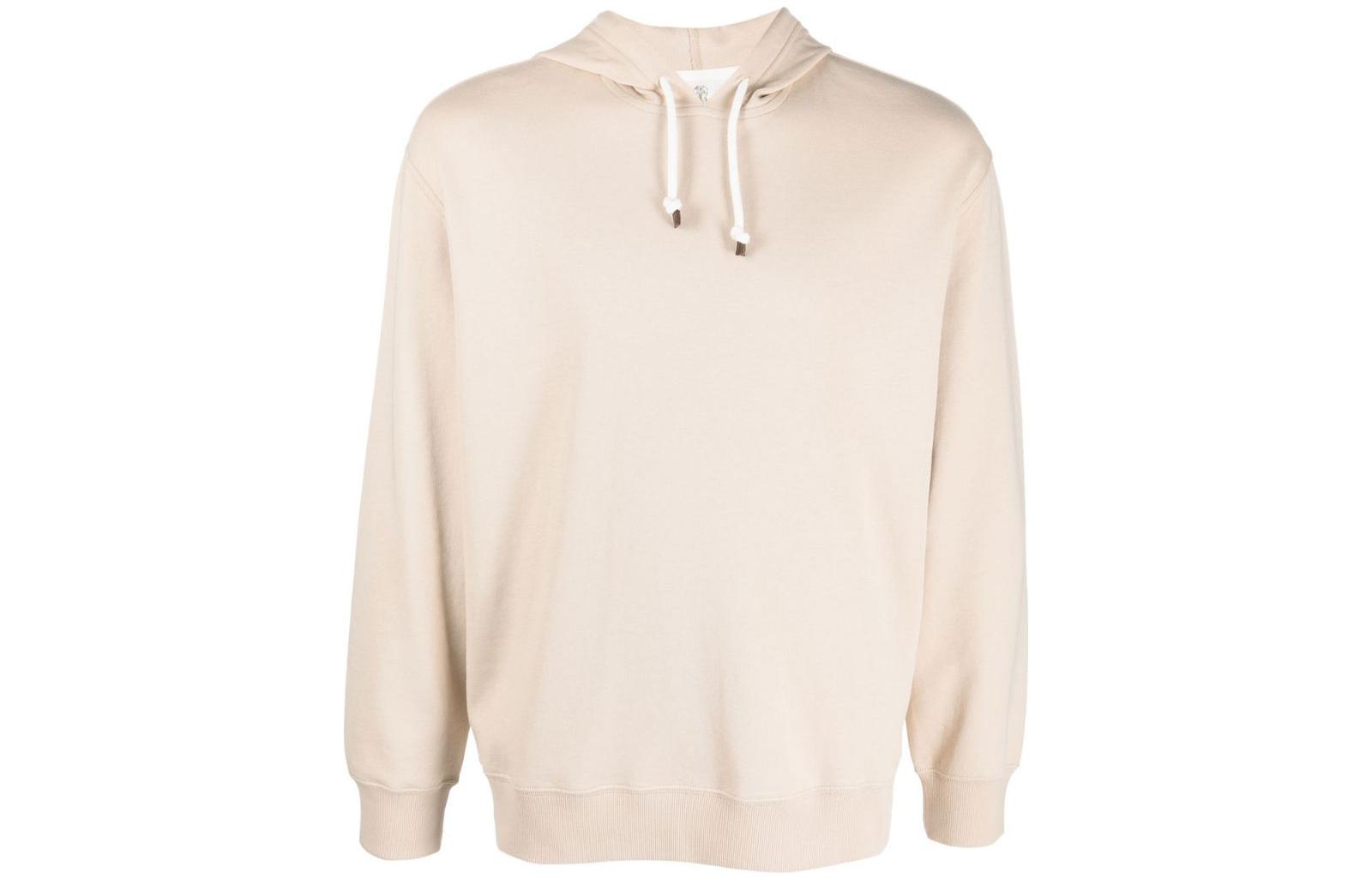 Brunello Cucinelli SS23 Solid Pullover Sweatshirt Beige M0T359021G-C9678