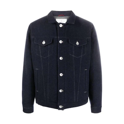 Brunello Cucinelli SS23 Solid Single-Breasted Long-Sleeve Jacket Cobalt Blue MT4976880CQV48