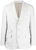 Brunello Cucinelli SS23 Striped Single-Breasted Blazer Light Grey Jacket MS4477BWD-C091 Brunello Cucinelli SS23 Striped Single-Breasted Blazer Light Grey Jacket MS4477BWD-C091