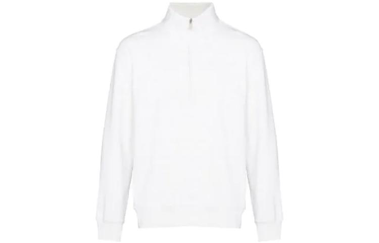 Brunello Cucinelli SS23 White Solid Stand Collar Casual Sweatshirt M0T353465-C5917