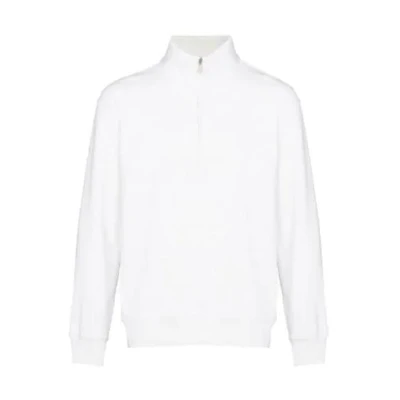 Brunello Cucinelli SS23 White Solid Stand Collar Casual Sweatshirt M0T353465-C5917