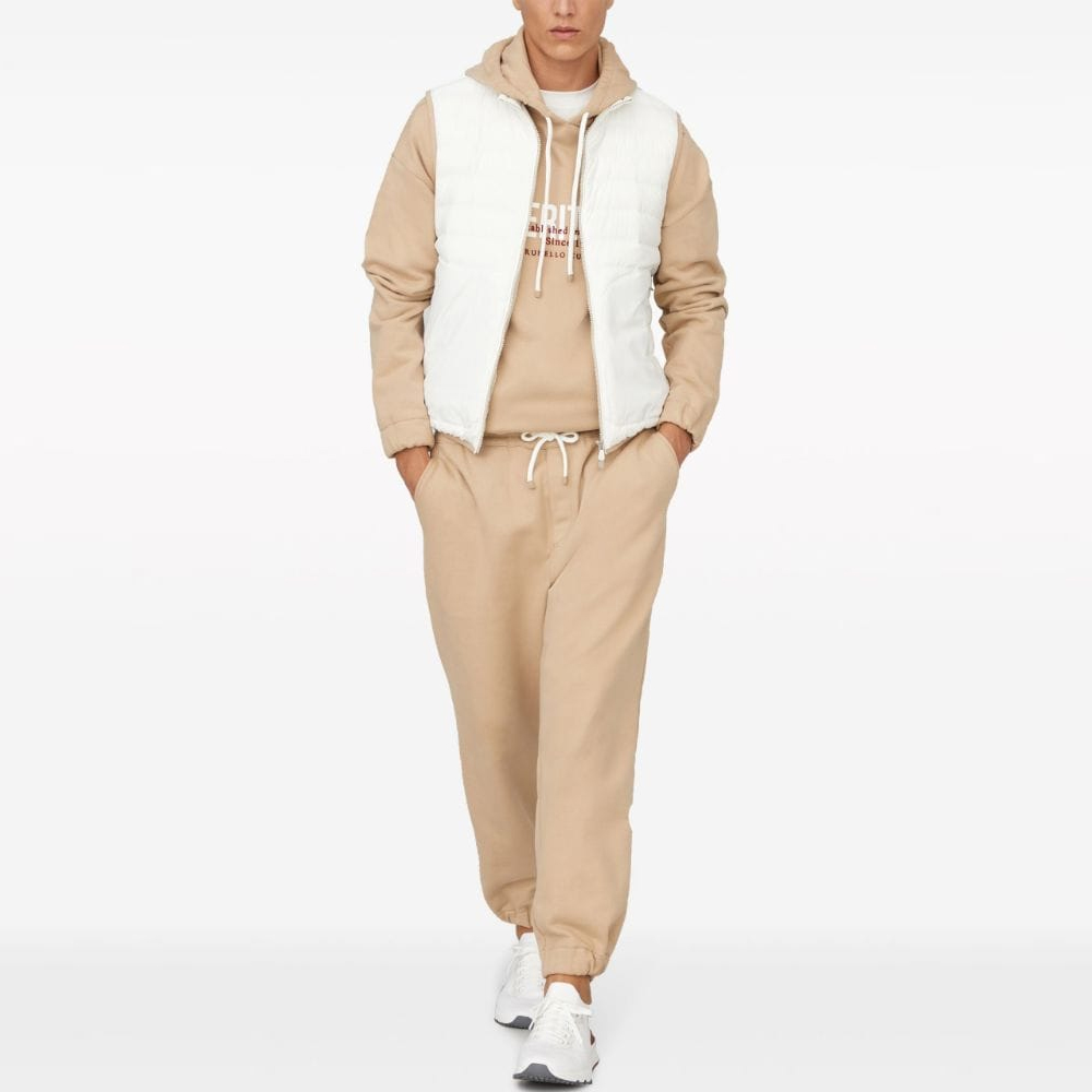 Purchase Brunello Cucinelli SS24 米色字母印花連帽上衣 MW8369028G-CAK24