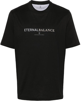 Brunello Cucinelli SS24 黑色圓領印花Logo短袖上衣 M0B138433-CEB16 Order Brunello Cucinelli SS24 黑色圓領印花Logo短袖上衣 M0B138433-CEB16