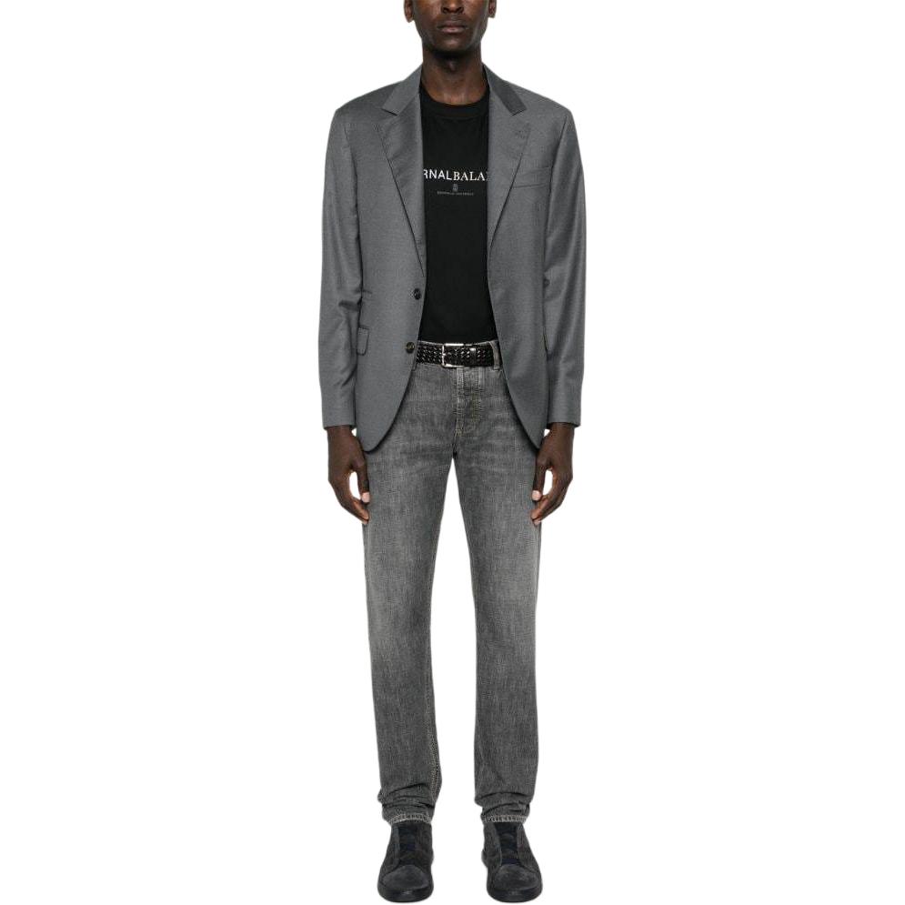 Purchase Brunello Cucinelli SS24 黑色圓領印花Logo短袖上衣 M0B138433-CEB16