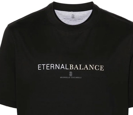 Brunello Cucinelli SS24 黑色圓領印花Logo短袖上衣 M0B138433-CEB16 Sizing Brunello Cucinelli SS24 黑色圓領印花Logo短袖上衣 M0B138433-CEB16