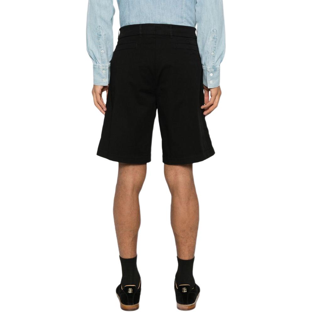 Shop Brunello Cucinelli SS24 黑色纯色拉链口袋百慕大短裤休闲款 M289LU0010-C101