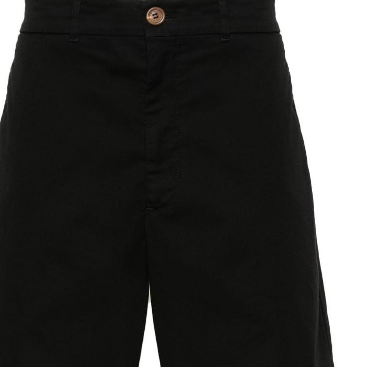 Sizing Brunello Cucinelli SS24 黑色纯色拉链口袋百慕大短裤休闲款 M289LU0010-C101