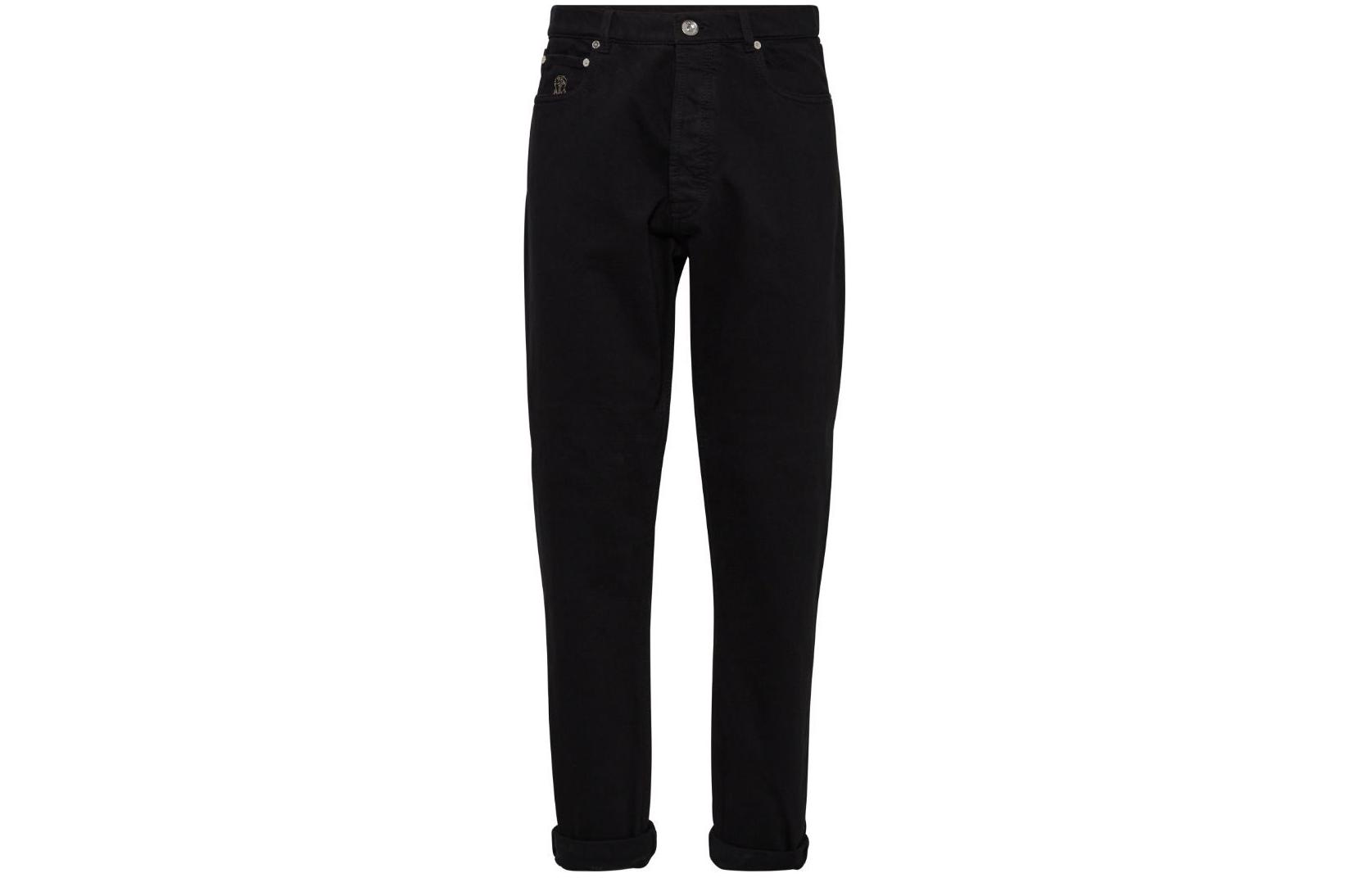 Order Brunello Cucinelli SS24 黑色直筒中腰牛仔褲 M262PO1090-C7351