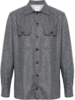 Brunello Cucinelli SS24 Gray Single-Breasted Long-Sleeve Shirt. M038P0720-C003 Brunello Cucinelli SS24 Gray Single-Breasted Long-Sleeve Shirt. M038P0720-C003