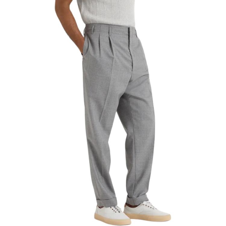 Order Brunello Cucinelli SS24 灰色寬鬆休閒褲附拉鍊口袋 MP407S2450-C00I