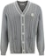 Buy Brunello Cucinelli SS24 灰色純色徽標單排釦針織開衫. M28707906T-CMK65
