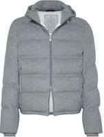 Brunello Cucinelli SS24 Grey Zip-Up Hooded Down Jacket MQ4631826C-DH81 Brunello Cucinelli SS24 Grey Zip-Up Hooded Down Jacket MQ4631826C-DH81