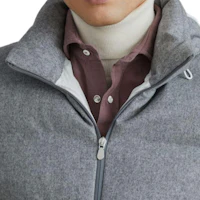 Details for Brunello Cucinelli SS24 灰色連帽羽絨拉鍊外套 MQ4631826C-DH81