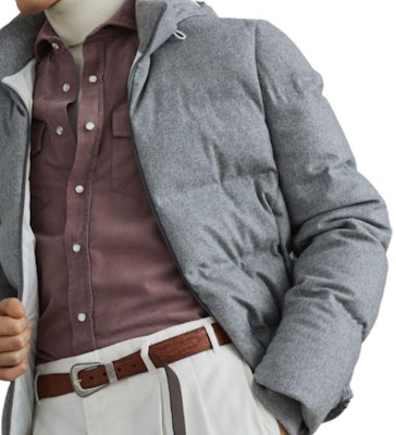 Brunello Cucinelli SS24 灰色連帽羽絨拉鍊外套 MQ4631826C-DH81 Sizing Brunello Cucinelli SS24 灰色連帽羽絨拉鍊外套 MQ4631826C-DH81