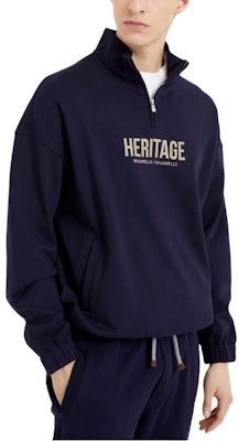 布鲁内洛·库奇内利 SS24 半拉链连帽衫 午夜蓝 MW8369034G-CDR61 Purchase 布鲁内洛·库奇内利 SS24 半拉链连帽衫 午夜蓝 MW8369034G-CDR61