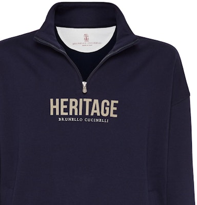 布鲁内洛·库奇内利 SS24 半拉链连帽衫 午夜蓝 MW8369034G-CDR61 Sizing 布鲁内洛·库奇内利 SS24 半拉链连帽衫 午夜蓝 MW8369034G-CDR61