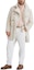 Lookbook Brunello Cucinelli SS24 淺米色雙排扣皮革夾克。 MT4976345-CTC72