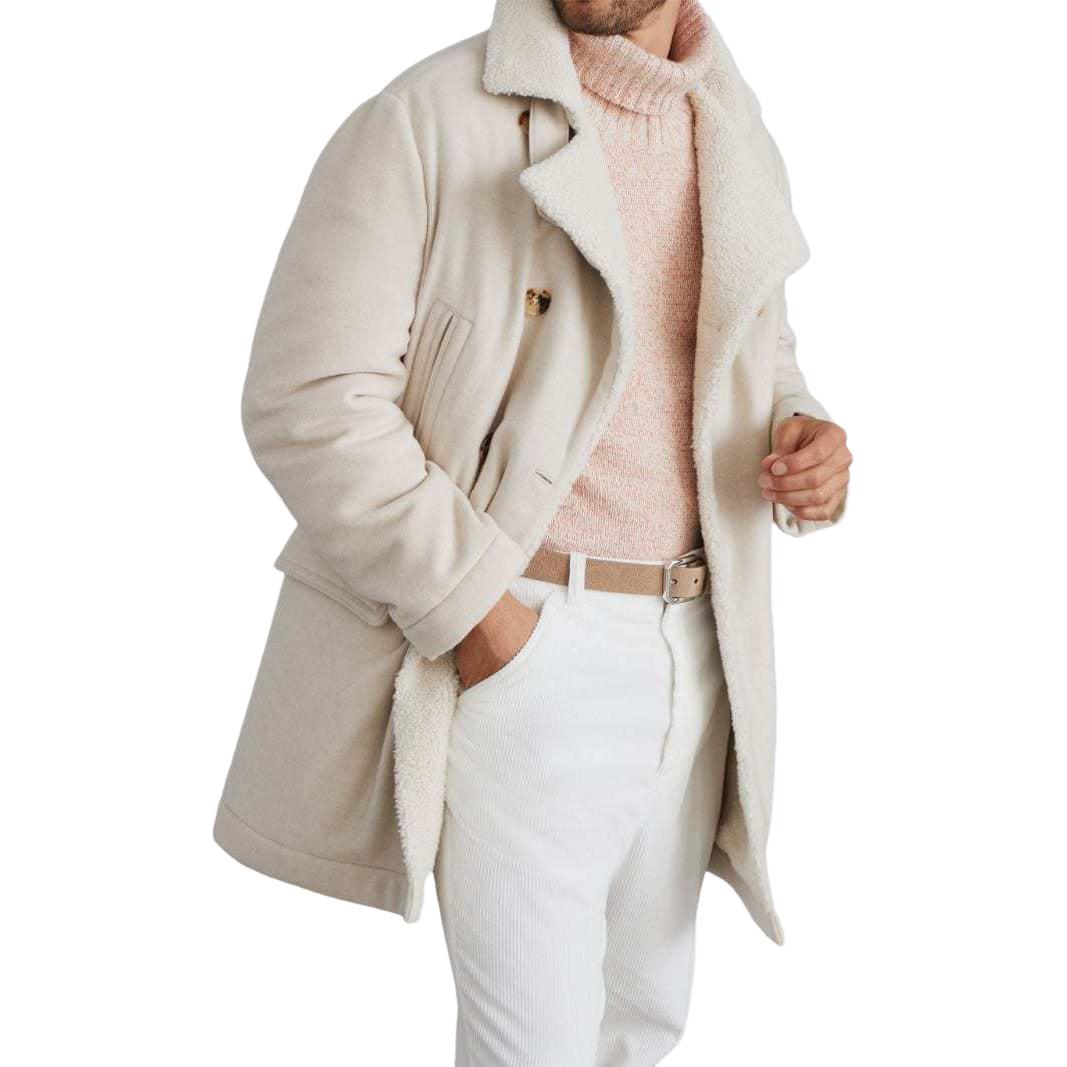 Details for Brunello Cucinelli SS24 淺米色雙排扣皮革夾克。 MT4976345-CTC72