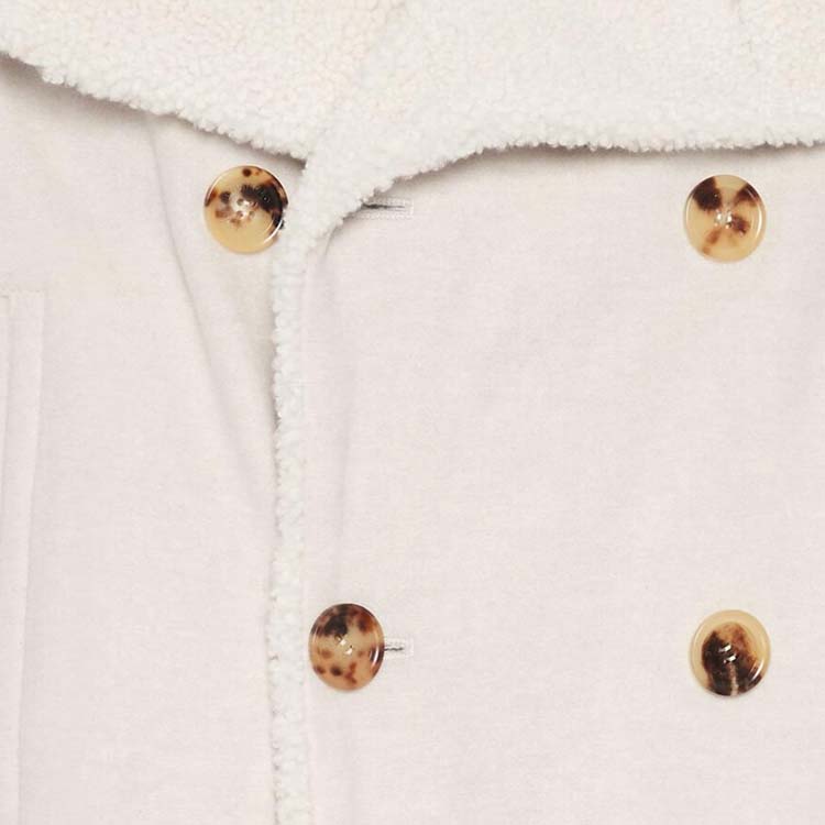 Sizing Brunello Cucinelli SS24 淺米色雙排扣皮革夾克。 MT4976345-CTC72