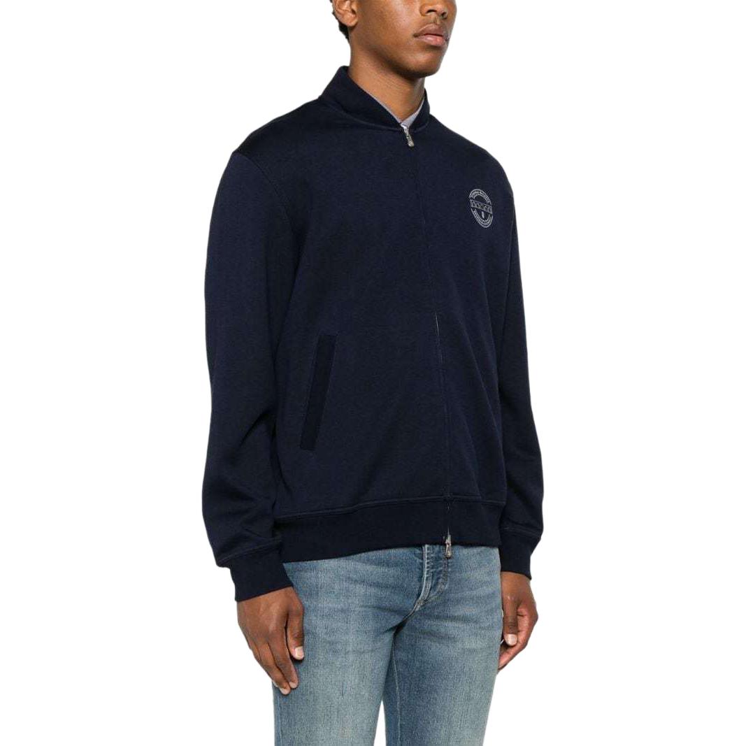 Purchase Brunello Cucinelli SS24 海軍藍印花拉鍊棒球衫運動衫 MM8319037G-CMX59