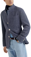Sizing Brunello Cucinelli SS24 海軍藍人字紋防水休閒外套 MY4436265C131