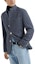 Sizing Brunello Cucinelli SS24 Chaqueta Azul Marino Impermeable de Herringbone Casual MY4436265C131