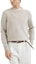 Shop Brunello Cucinelli SS24 淺米色羅紋圓領毛衣 M26504700-C4145