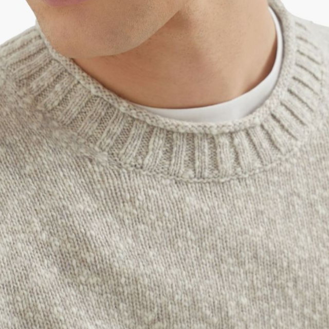 Details for Brunello Cucinelli SS24 淺米色羅紋圓領毛衣 M26504700-C4145