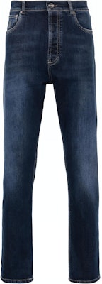 브루넬로 쿠치넬리 SS24 슬림핏 스트레이트 로고 진 인디고 블루. M283PO1090-C1468 Buy 브루넬로 쿠치넬리 SS24 슬림핏 스트레이트 로고 진 인디고 블루. M283PO1090-C1468