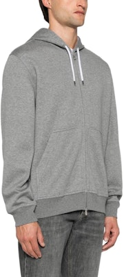 Brunello Cucinelli SS24 深灰色長袖純色拉鍊連帽外套 MM8319069G-C1253 2