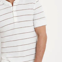 Cheap Brunello Cucinelli SS24 條紋印花棕色短袖休閒T恤 MW8341355-C2111